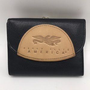 Perry Ellis Black & Tan Wallet